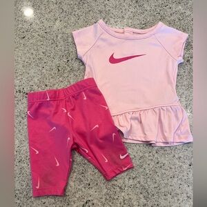 Baby girl Nike outfit matching set pink 12 months